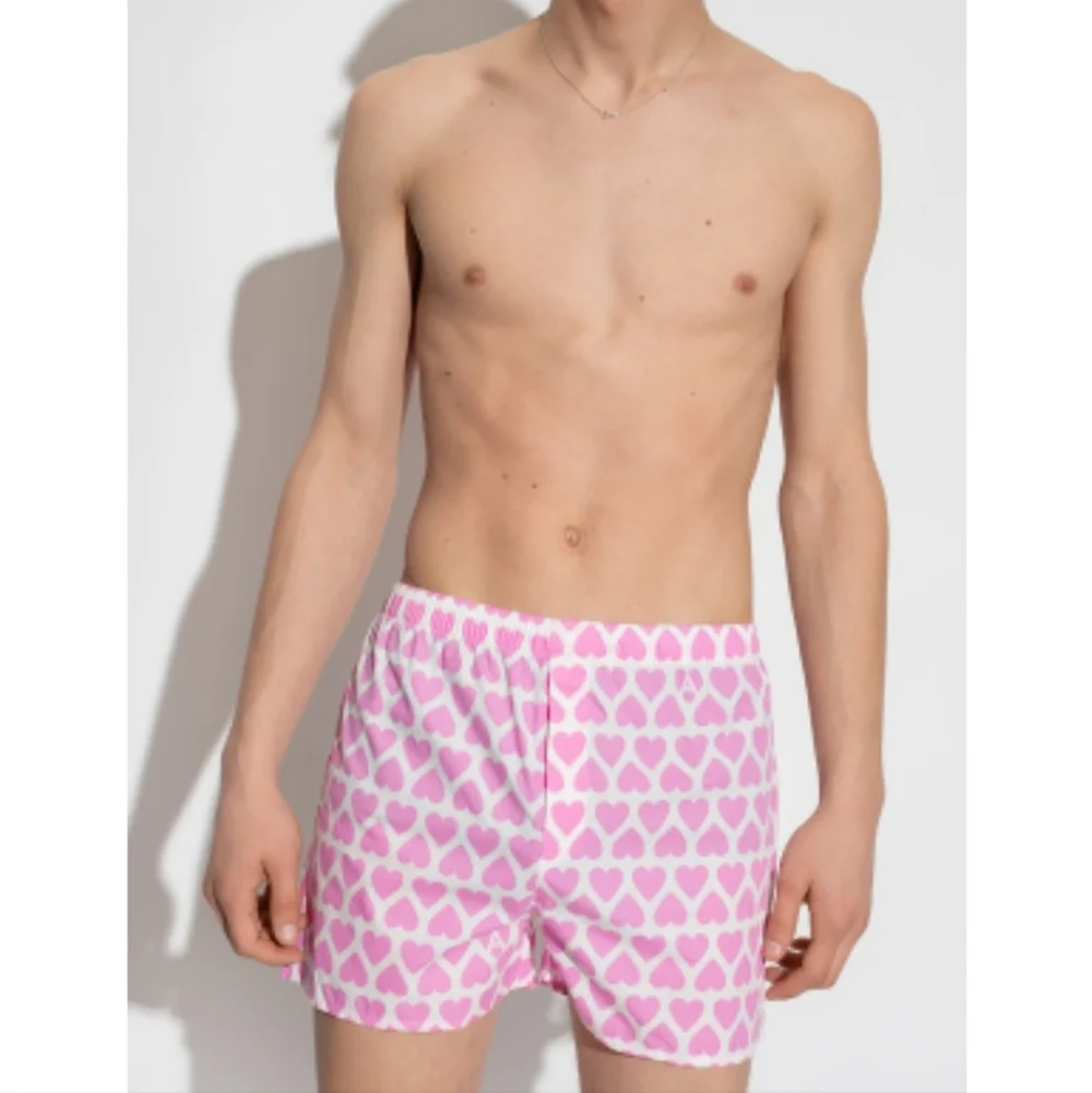 AMI -ALEXANDRE MATTIUSSI PARIS Hearts  Print Boxer Shorts,New With Tag